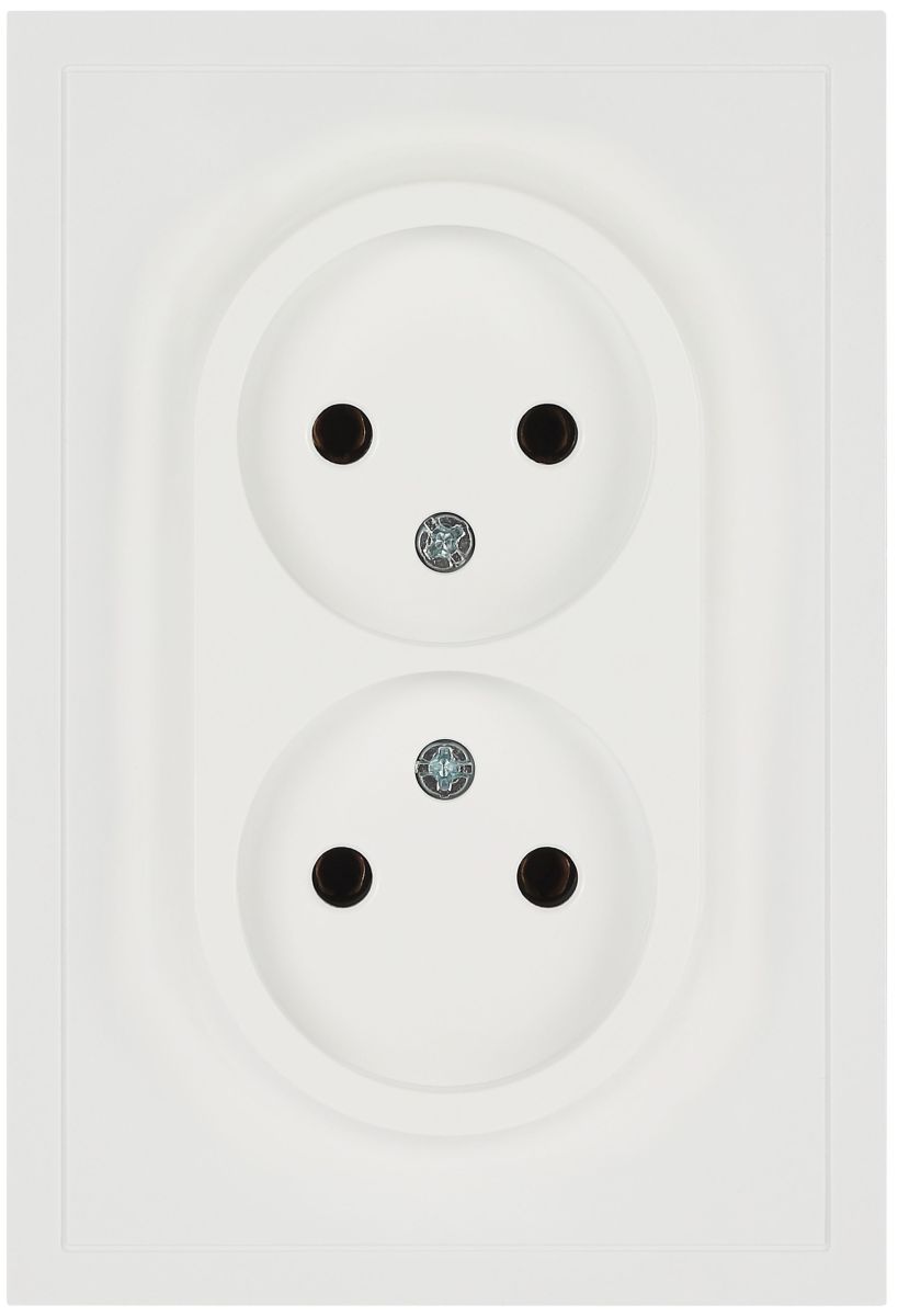 Розетка Эра Galaxy 15-2107-08 без заземления двойная 2X2P 16А-250В IP20 белый матовый Б0071704 в Санкт-Петербурге
