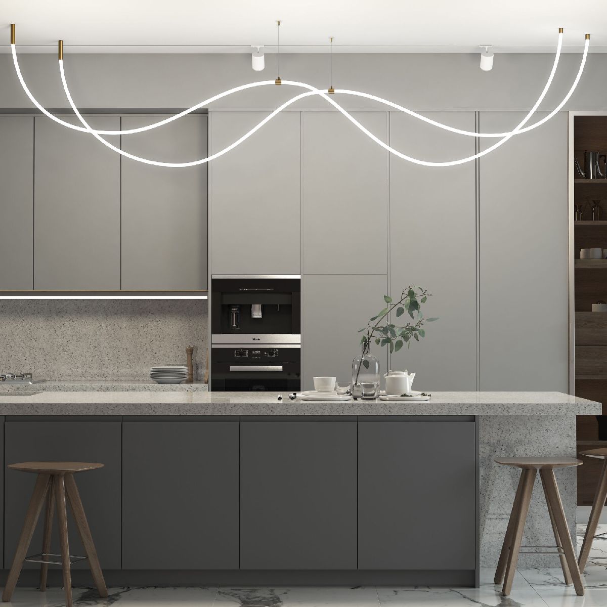 Подвесной трос для круглого гибкого неона Elektrostandard Full light FL 2830 латунь 4690389196003 a063440 в Санкт-Петербурге