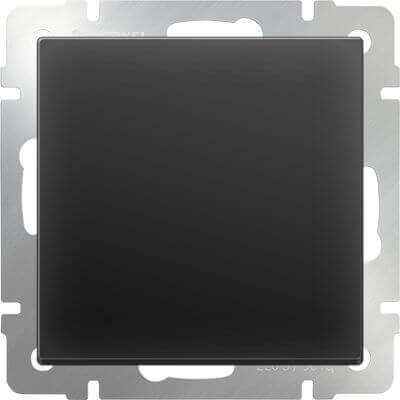 Выключатель Werkel одноклавишный проходной черный матовый WL08-SW-1G-2W 4690389054143 в Санкт-Петербурге