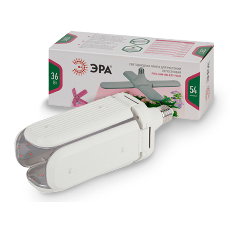 Светильник для растений Эра FITO-36W-RB-E27-FOLD Б0053289 в Санкт-Петербурге