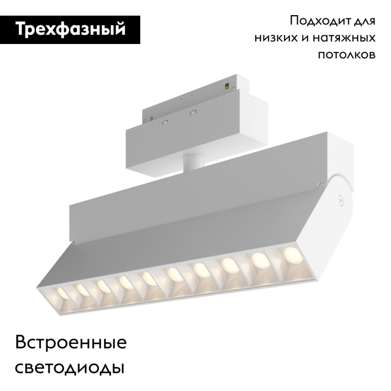 Трековый светильник для натяжного потолка Maytoni Technical Magnetic track TR015-2-20W4K-W в Санкт-Петербурге
