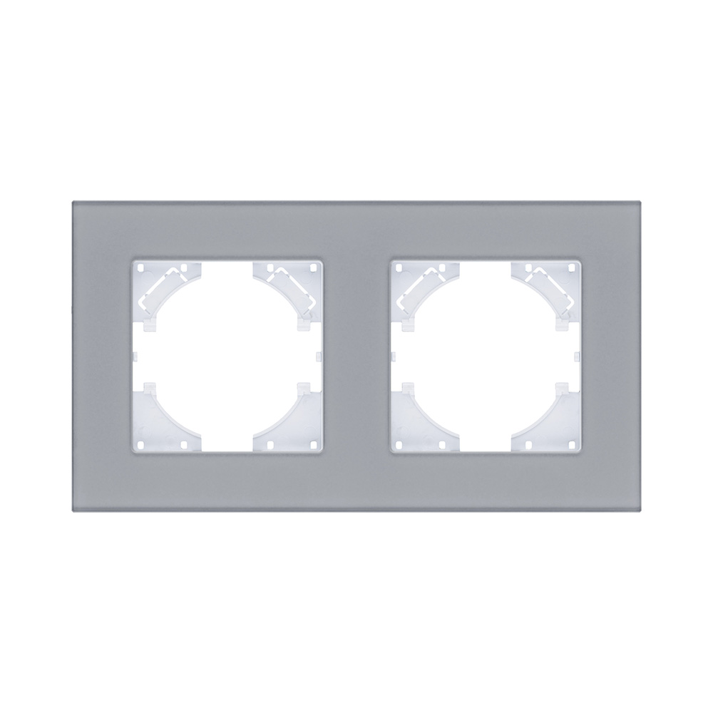 Рамка 2-постовая, стекло серый Kollinger Reflex MG RM2GY в #REGION_NAME_DECLINE_PP#