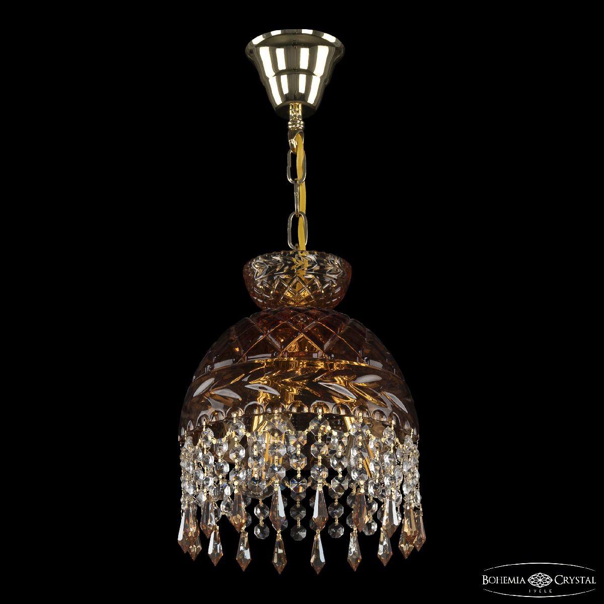 Подвесной светильник Bohemia Ivele Crystal 5478/22 G Amber/M-1F Drops K721 в Санкт-Петербурге