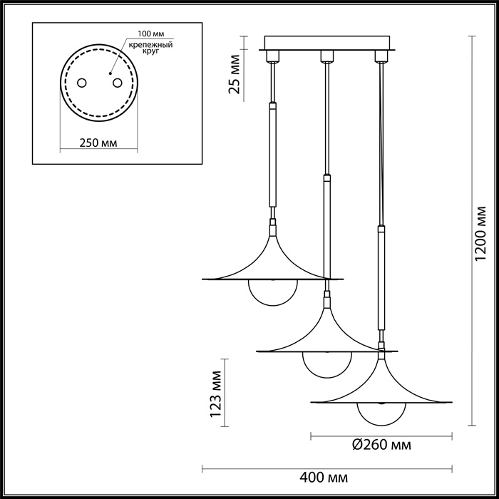 Подвесная люстра Odeon Light Barolo 4155/27L в Санкт-Петербурге