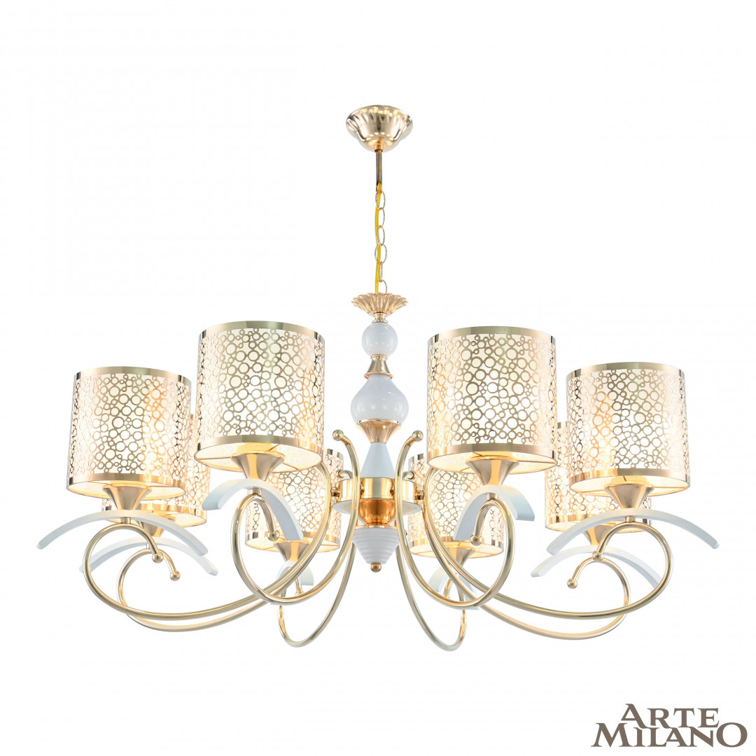 Подвесная люстра Arte Milano Florentia-9787 309787/8 Wh/Gd в Санкт-Петербурге