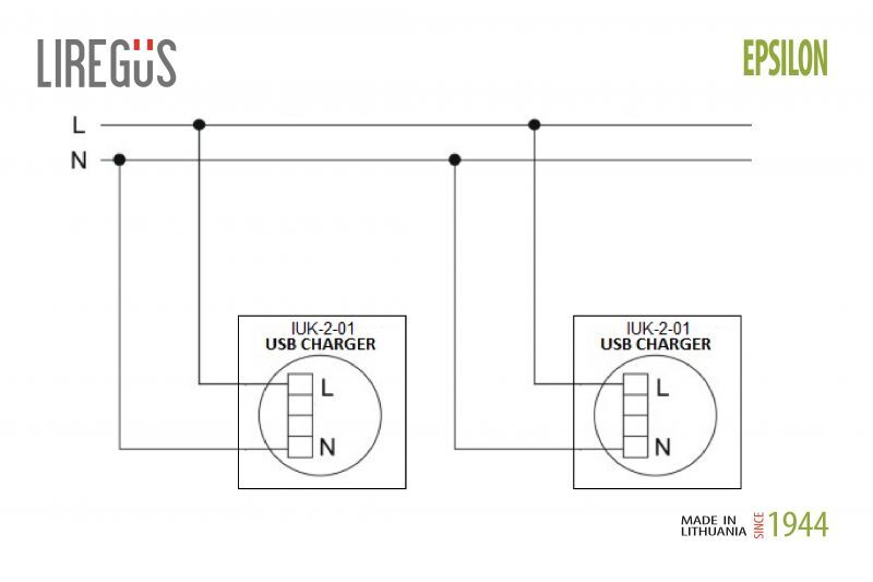 Розетка USB двойная для зарядки умная 5V(3,4А) Liregus Epsilon 28-3242 в Санкт-Петербурге