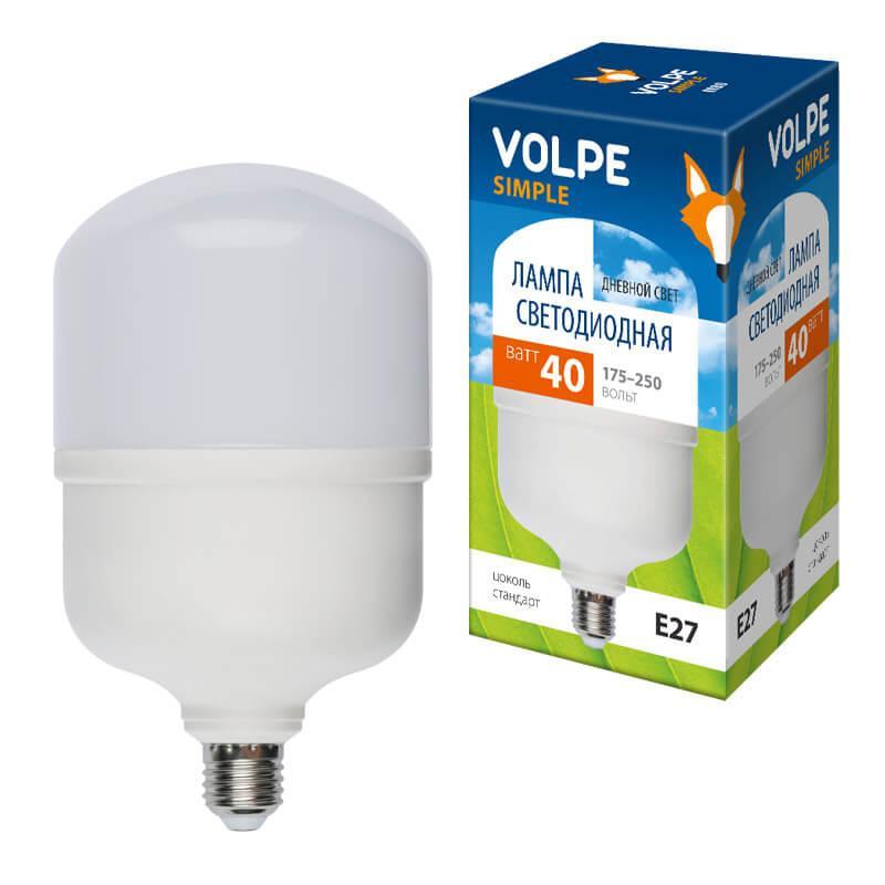 Лампа LED сверхмощная (UL-00002906) Volpe E27 40W (350W) 6500K LED-M80-40W/DW/E27/FR/S в Санкт-Петербурге
