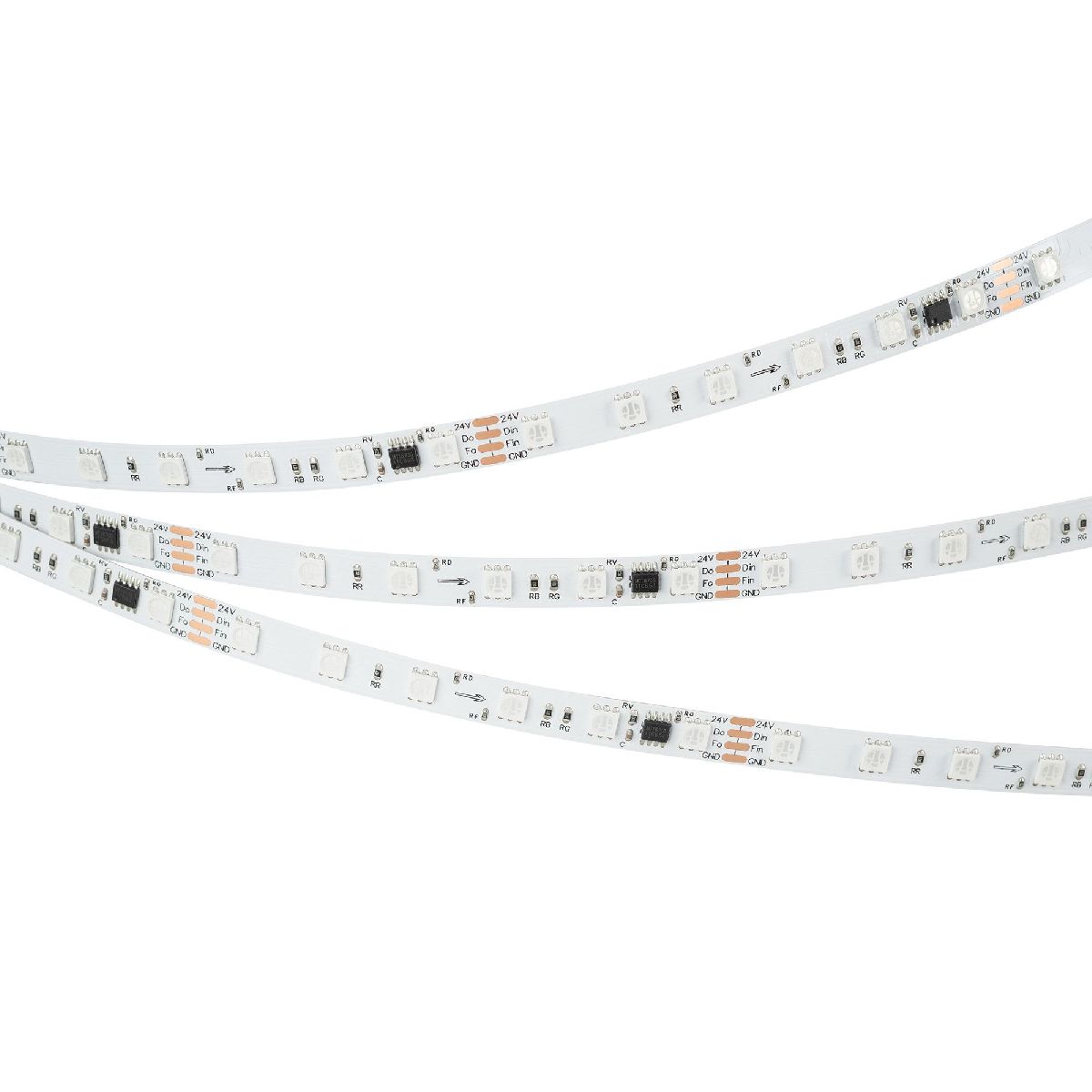 Светодиодная лента Arlight SPI-B60-10mm 24V RGB-PX6-BPT (12 W/m, IP20, 5060, 5m) 039180 в Санкт-Петербурге