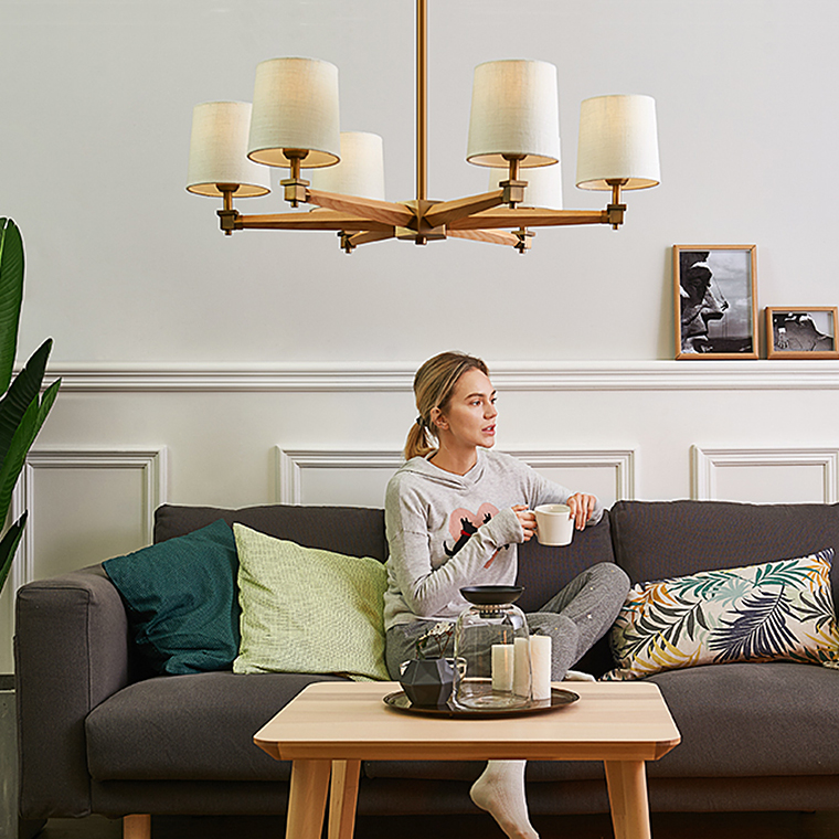 Люстра на штанге ImperiumLoft Stavra Jorgenson Beige/Light Wood 203573-26 в Санкт-Петербурге
