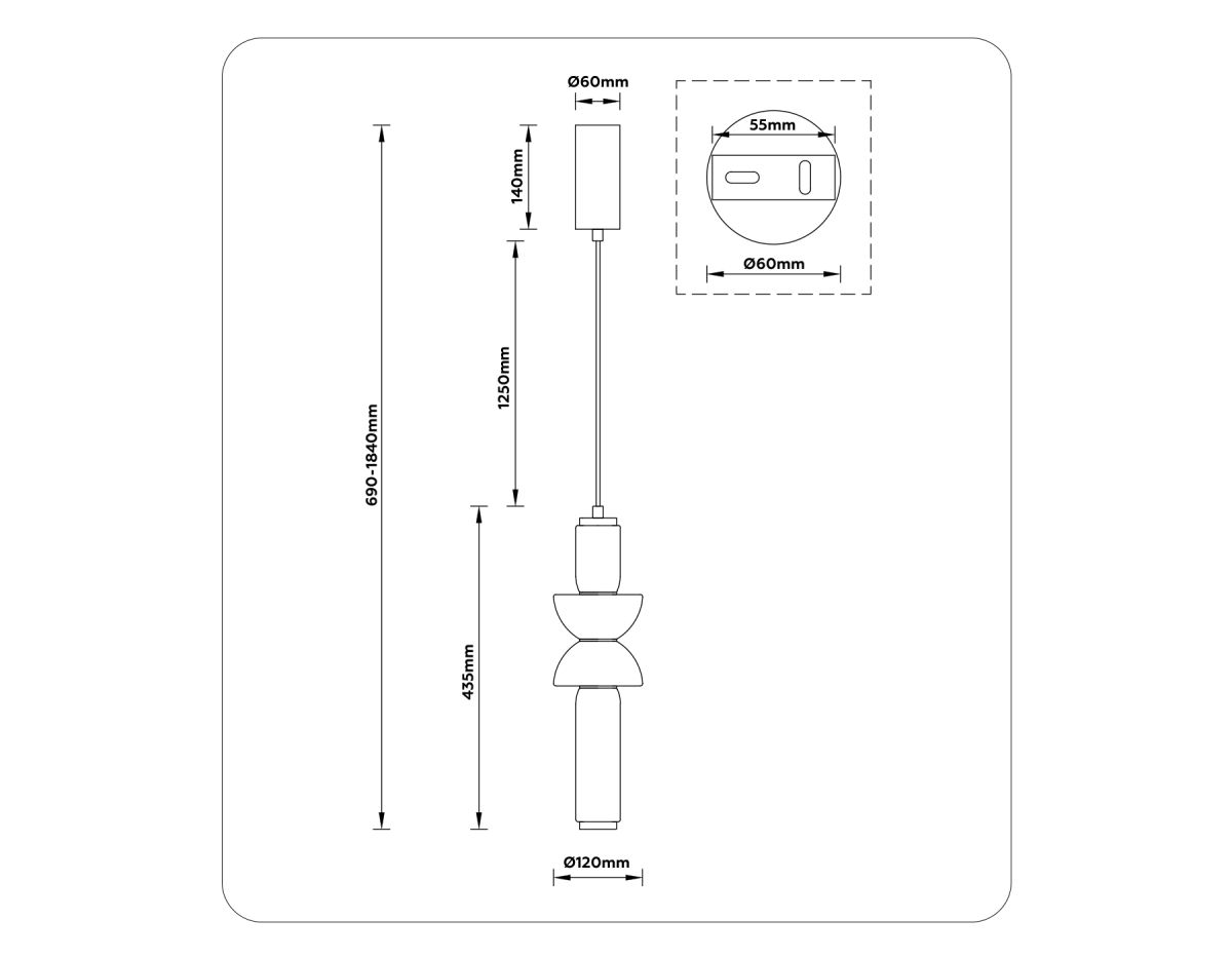 Подвесной светильник Ambrella Light High Light Modern LH11021 в Санкт-Петербурге