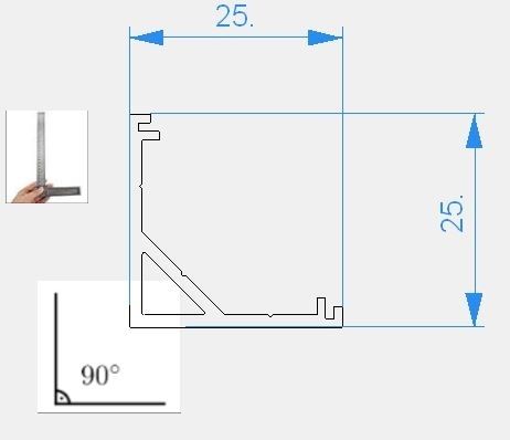 Профиль угловой Deko-Light AV-03-12 970431 в Санкт-Петербурге