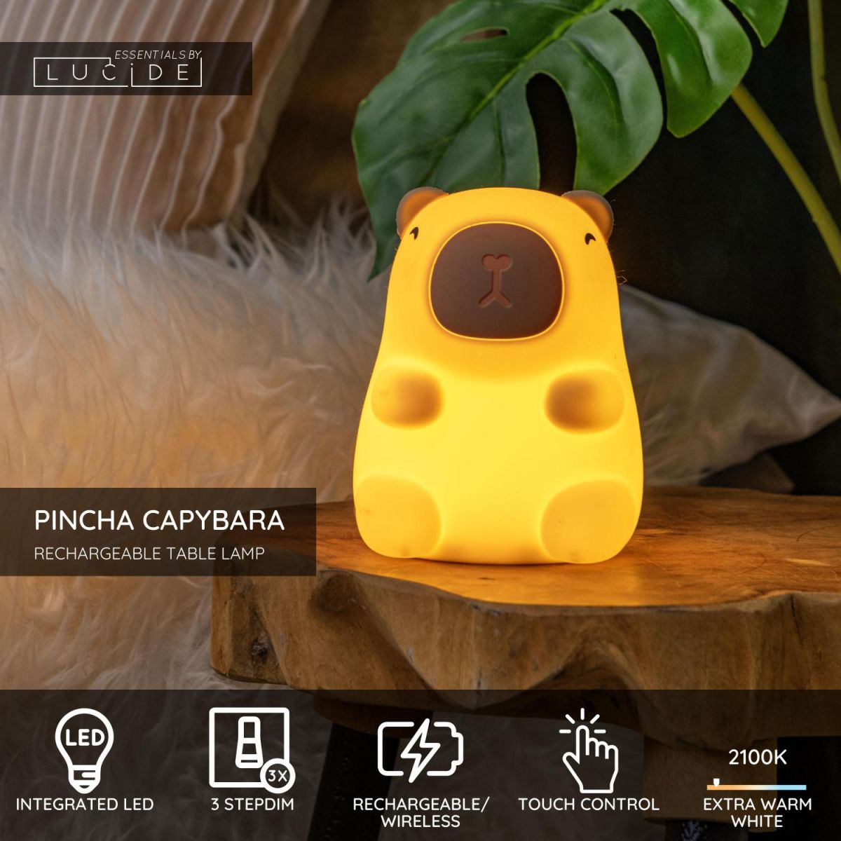 Настольная лампа Lucide Pincha Capybara 54500/01/38 в Санкт-Петербурге