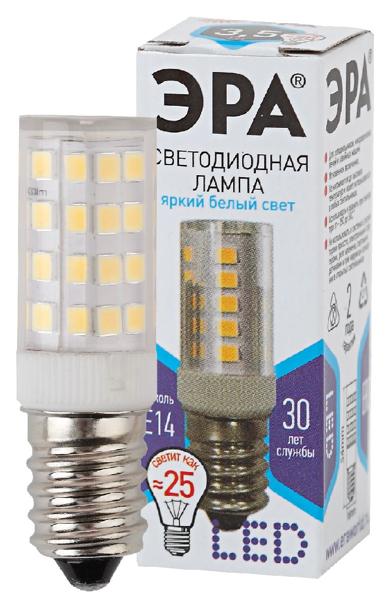 Лампа светодиодная Эра E14 3,5W 4000K LED T25-3,5W-CORN-840-E14 Б0028745 в Санкт-Петербурге