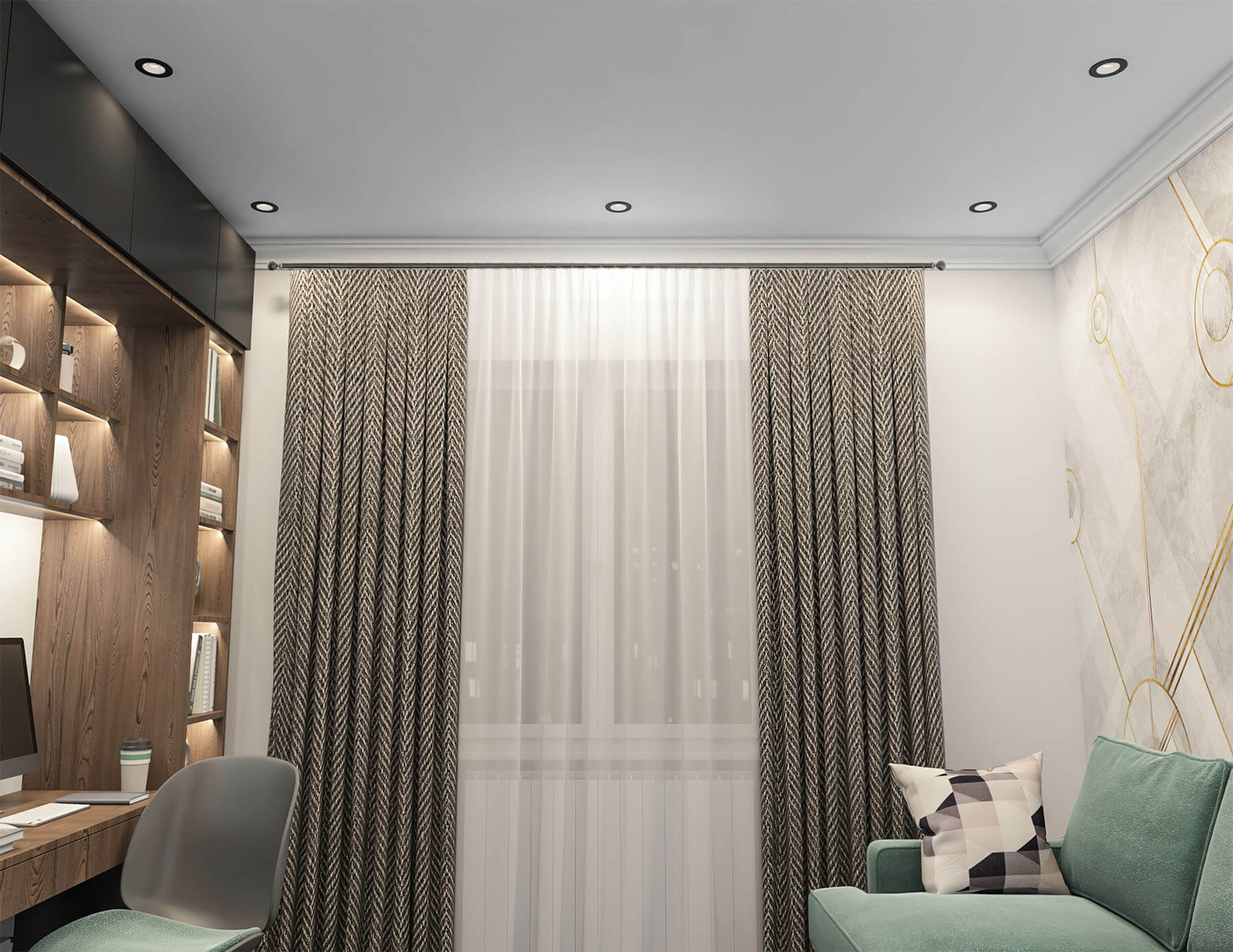 Встраиваемый светильник Denkirs DK3061-BK+WH в #REGION_NAME_DECLINE_PP#