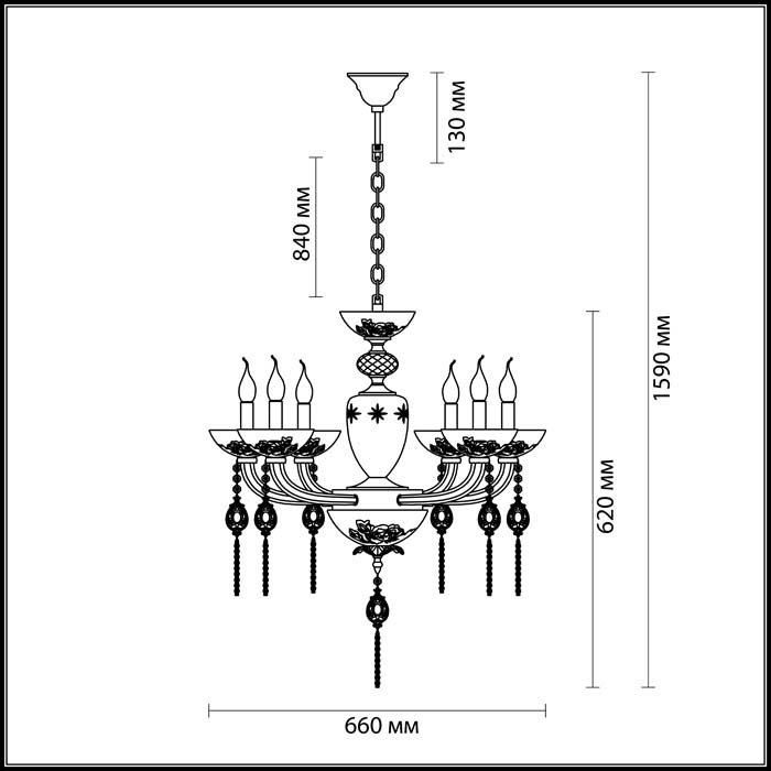 Подвесная люстра Odeon Light Donna 3927/6 в Санкт-Петербурге