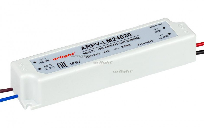 Блок питания Arlight ARPV-LV24020-A (24V, 0.8A, 20W) 018979 в Санкт-Петербурге