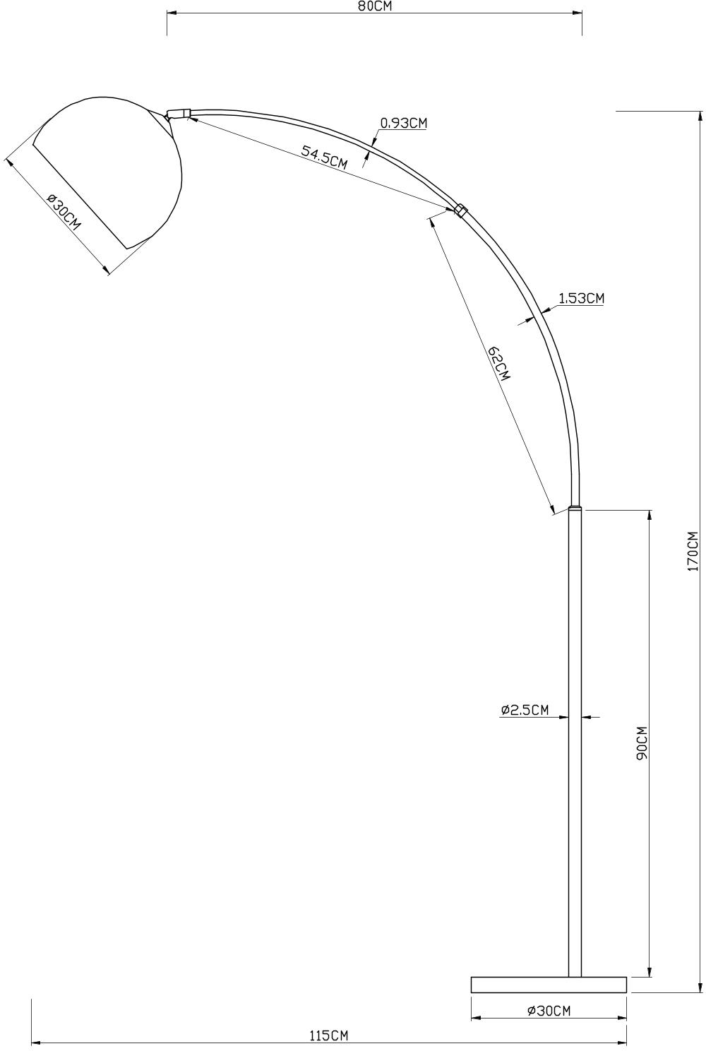 Торшер Arte Lamp Paolo A5822PN-1PB в Санкт-Петербурге