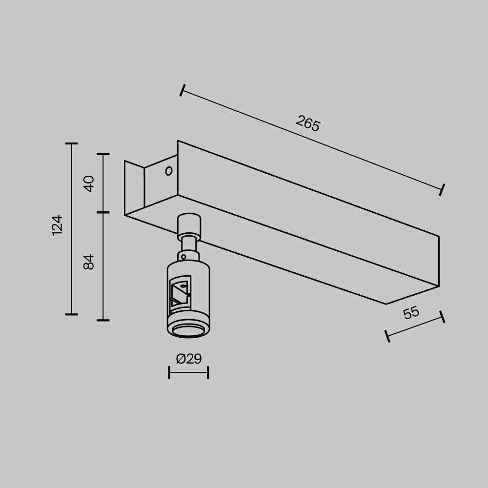 Основание потолочное Short для блока питания с вводом питания Maytoni Flarity TRA156C-BB1-BS в Санкт-Петербурге