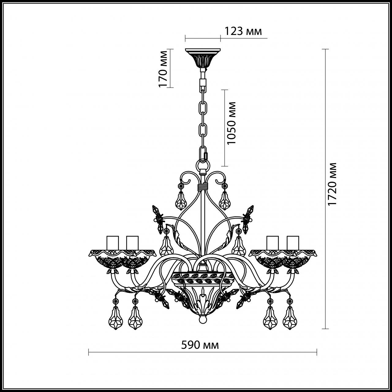 Подвесная люстра Odeon Light Nomena 2881/5 в Санкт-Петербурге