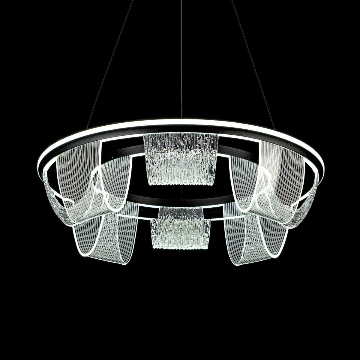 Подвесная люстра LED4U L7706-630 BK в Санкт-Петербурге