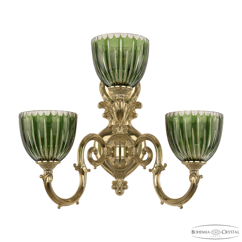 Бра Bohemia Ivele Crystal Verona 7203B16/2+1/210 G P1 U Clear-Green/H-1K в Санкт-Петербурге