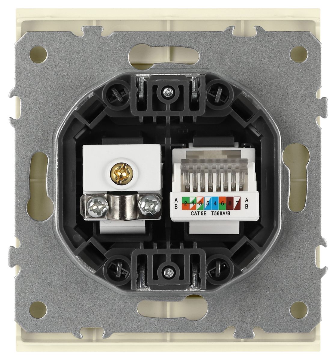 Розетка Эра Arktik 16-3110-02 комбинированная RJ45+TV слоновая кость Б0070495 в Санкт-Петербурге