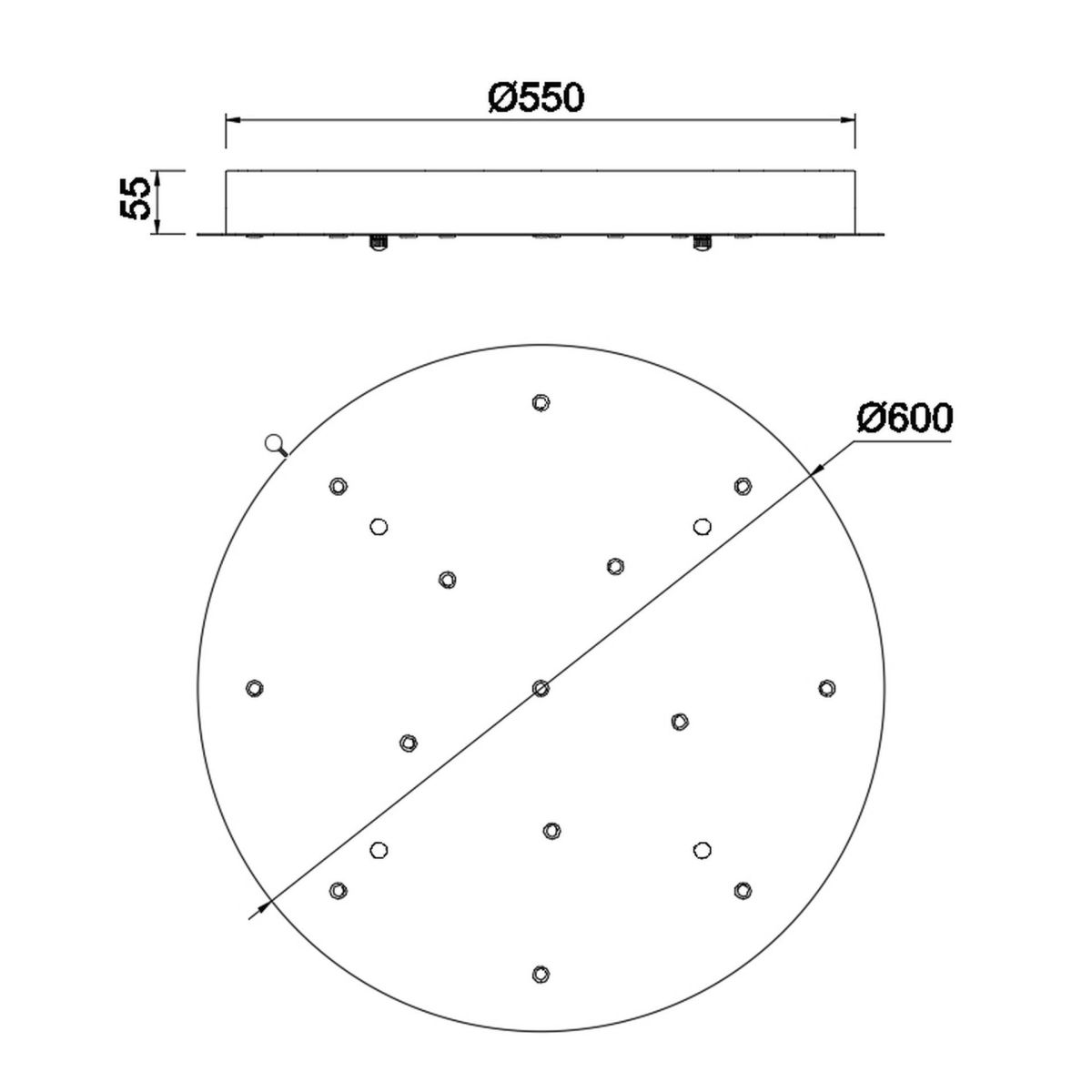 Основание потолочное 14L Mantra Modular Light Florones 9370 в Санкт-Петербурге
