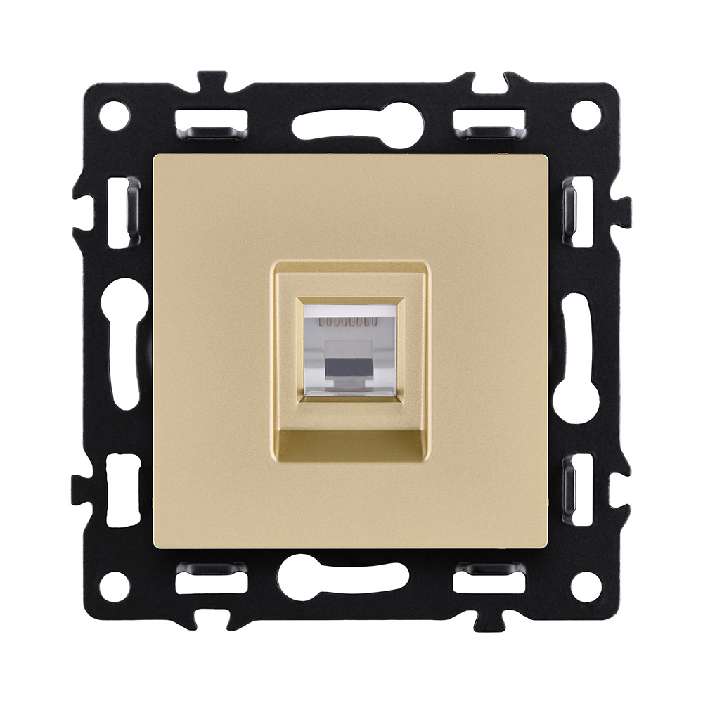 Розетка Ethernet RJ45 Cat.6, золотой Kollinger Asthetik AS-017GD в #REGION_NAME_DECLINE_PP#