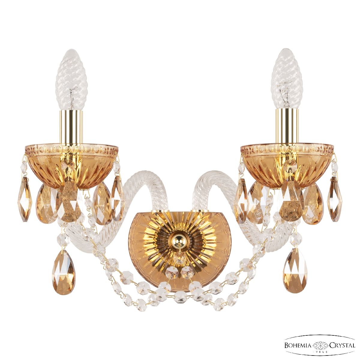 Бра Bohemia Ivele Crystal 5402B/2/165 G Amber/M-1G K721 в Санкт-Петербурге