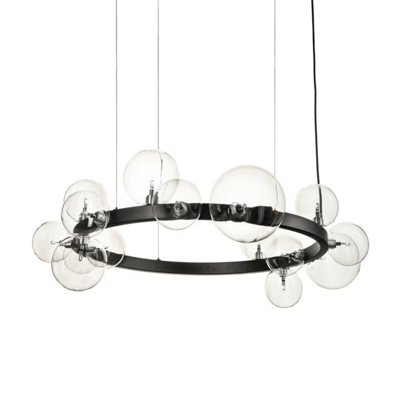 Подвесной светильник Delight Collection Art Deco Bubble 8828P/S black/clear в Санкт-Петербурге