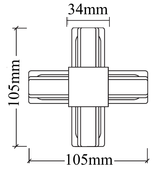 Соединитель X-образный (однофазный) Crystal Lux CLT 0.211 CLT 0.211 09 WH в Санкт-Петербурге