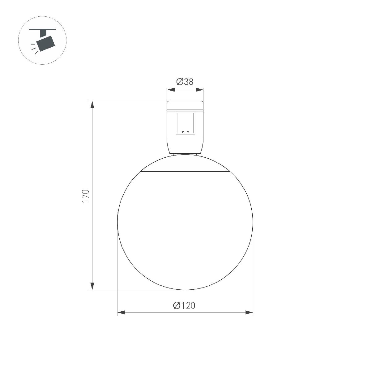 Трековый светильники Arlight ART-APRIORI-SFERO-R120-5W Warm3000 047795 в Санкт-Петербурге