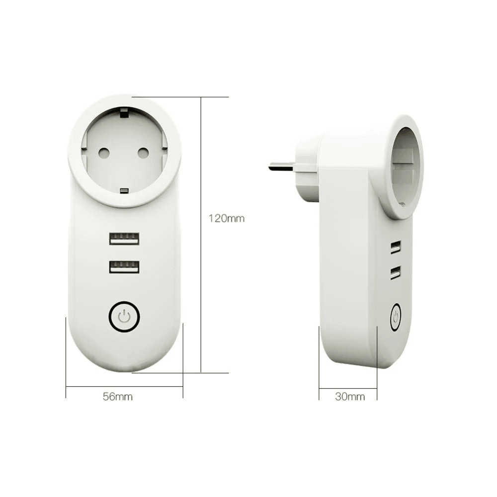 Розетка 1-пост. Moes Smart Socket Zigbee 110-240В 16А ZP-LZ-EU2U в #REGION_NAME_DECLINE_PP#