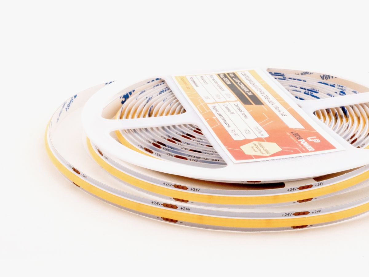 Светодиодная лента LEDS POWER COB 480/м (11Вт/м) 24В нейтральная 005799 в Санкт-Петербурге