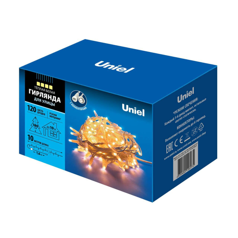 Уличная светодиодная гирлянда Uniel (UL-00003685) теплый белый ULD-S1000-120/TWK Warm White IP67 в Санкт-Петербурге
