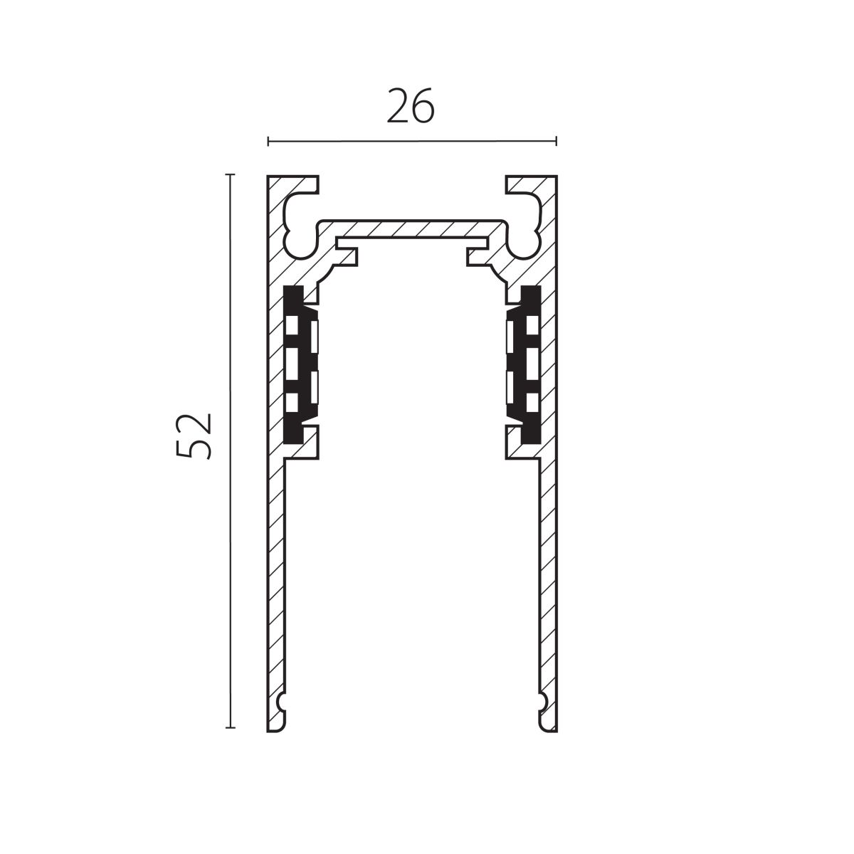 Шинопровод 4-контактный накладной со стыковочным пазом 48V 3м (Заглушки и декоративный экран в комплекте) Lightstar Uno Pro 509037P в #REGION_NAME_DECLINE_PP#