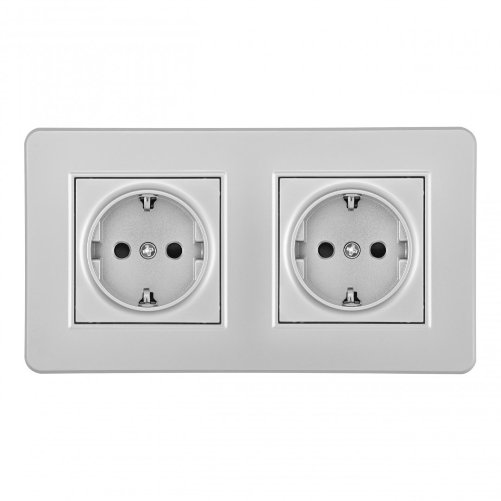 Розетка Arte Milano SET16-2-40-1x2 silver в Санкт-Петербурге
