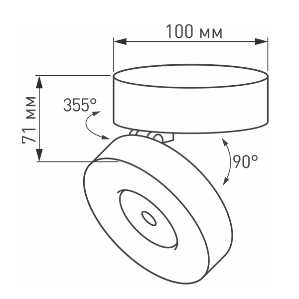 Светодиодный спот Arlight SP-Mona-Surface-R100-12W Day4000 025442(1) в Санкт-Петербурге