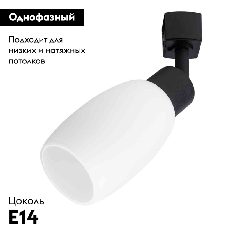 Светильник на шине ARTE Lamp A3055PL-1BK в Санкт-Петербурге