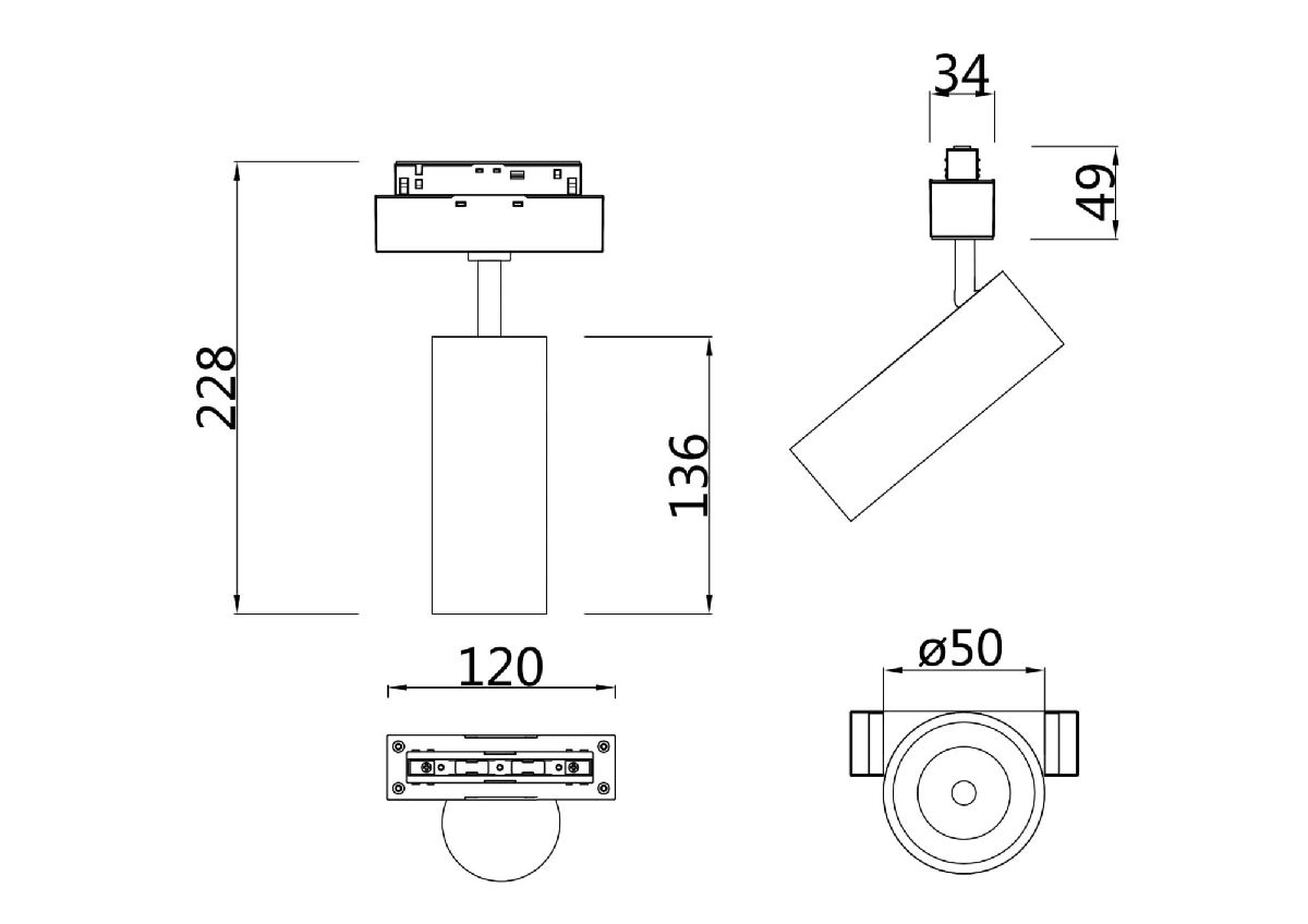 Трековый светильник Maytoni Focus LED  TR019-2-10W3K-W в Санкт-Петербурге