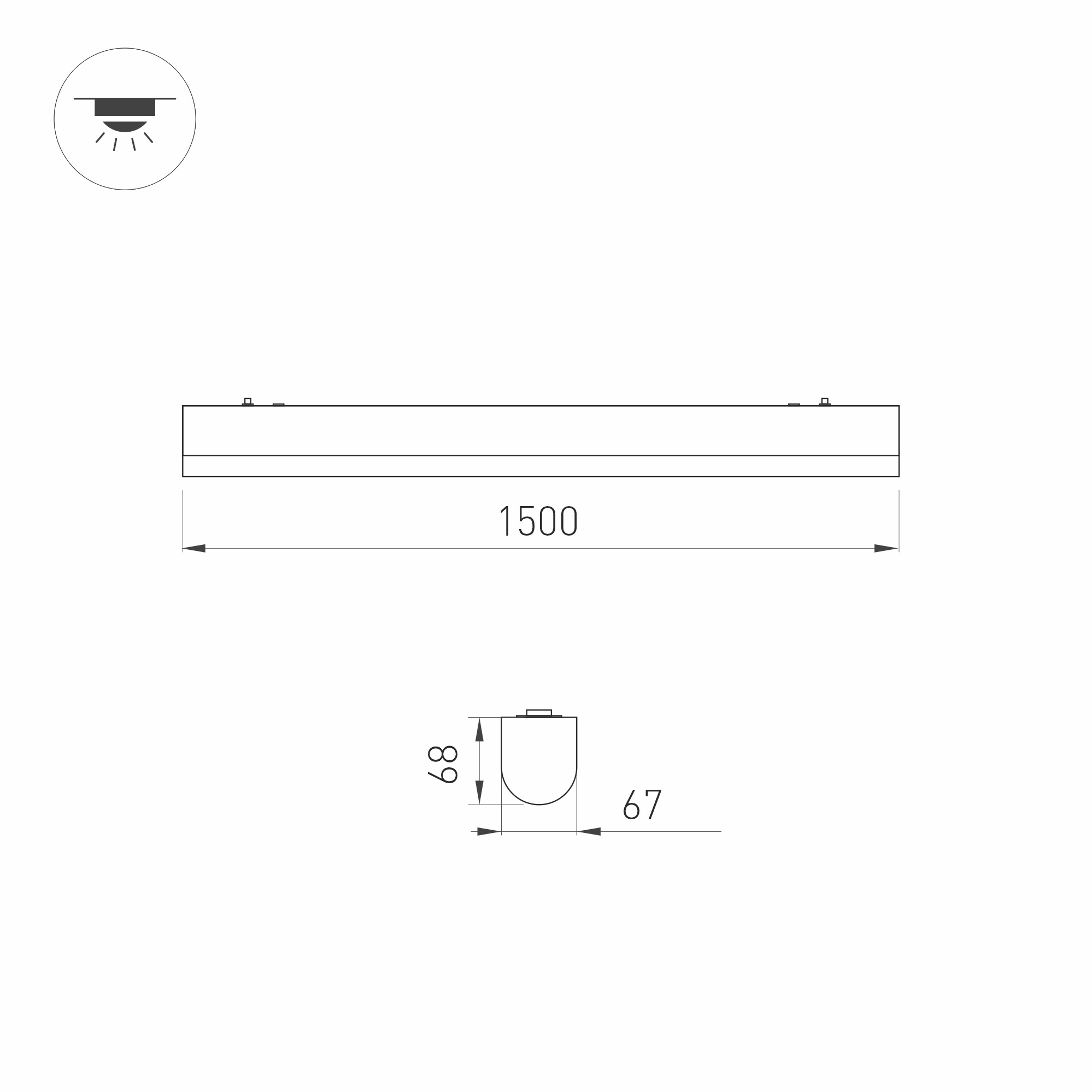 Настенно-потолочный светильник Arlight ALT-LARGO-1500-40W Day4000 (WH, 120 deg, 230V) 033055 в Санкт-Петербурге