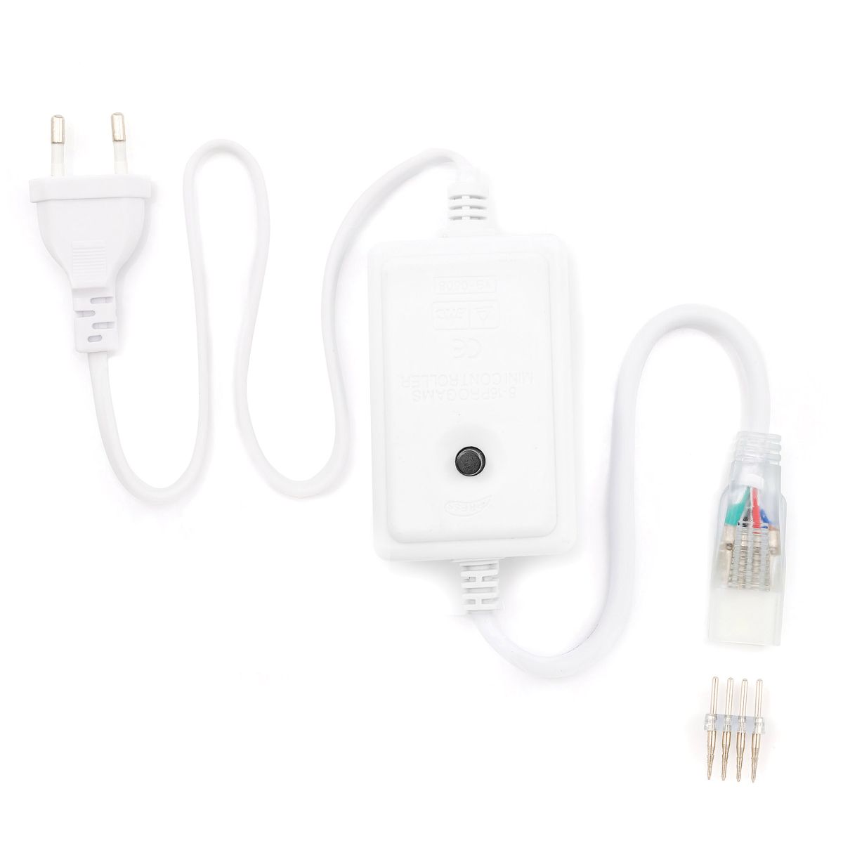 Шнур питания с однокнопочным контроллером для RGB светодиодной ленты 220В, smd5050, 60д/м, IP44. (для арт. O17-10) OGM PS3-52 в Санкт-Петербурге