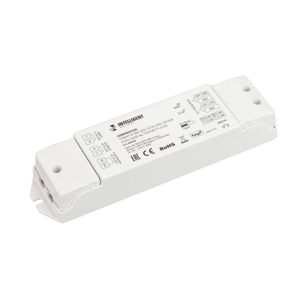 Конвертер Arlight SMART-0-10V-302-72-SH-DRI-PD-SUF (230V, 2x20mA, TUYA Wi-Fi, 2.4G) 038156 в Санкт-Петербурге