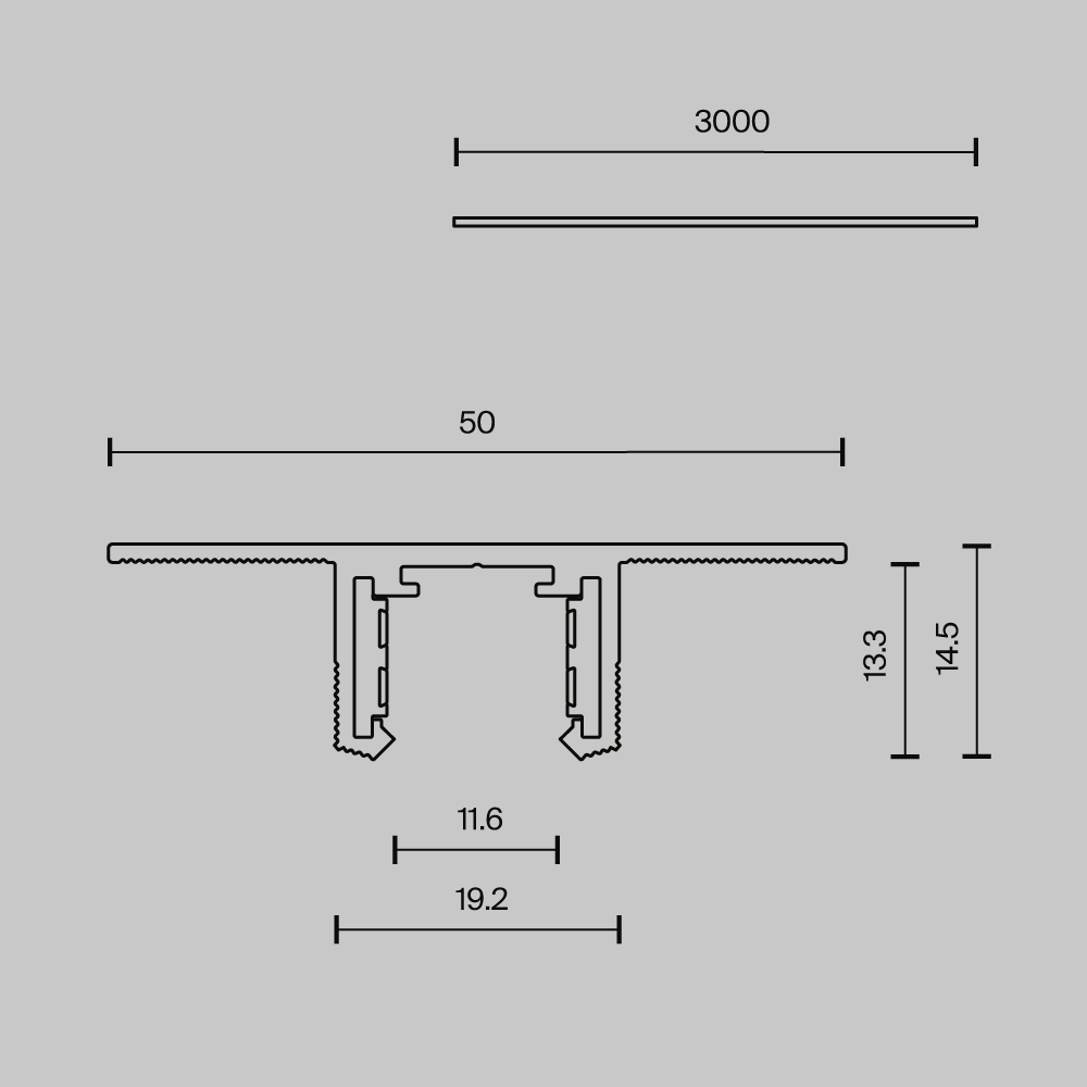 Шинопровод встраиваемый Maytoni Technical Exility X TRX239-423.12B в #REGION_NAME_DECLINE_PP#