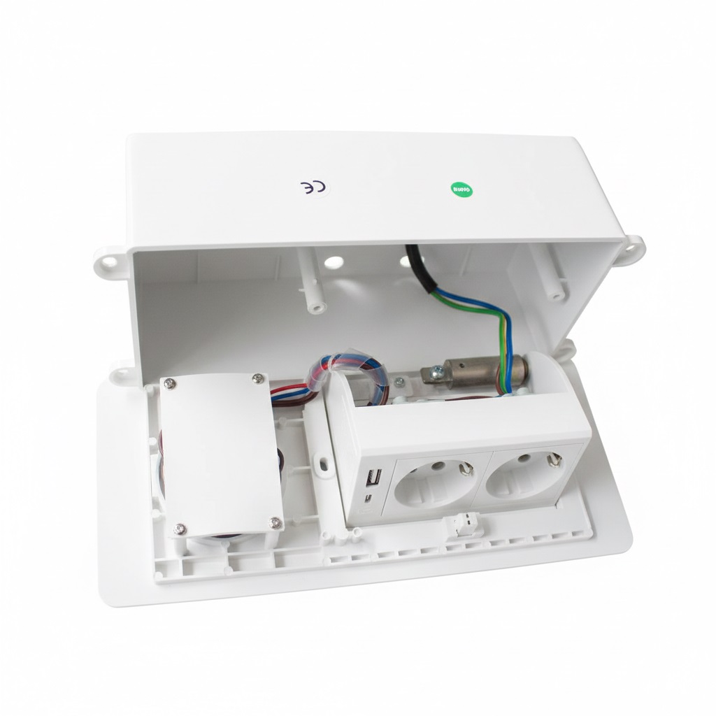 Блок розеток LK-DMS-741 (2 секции полуавтоматический 1 USB + 1 type-C беспроводная зарядка) Mebax 00-00003480 в #REGION_NAME_DECLINE_PP#