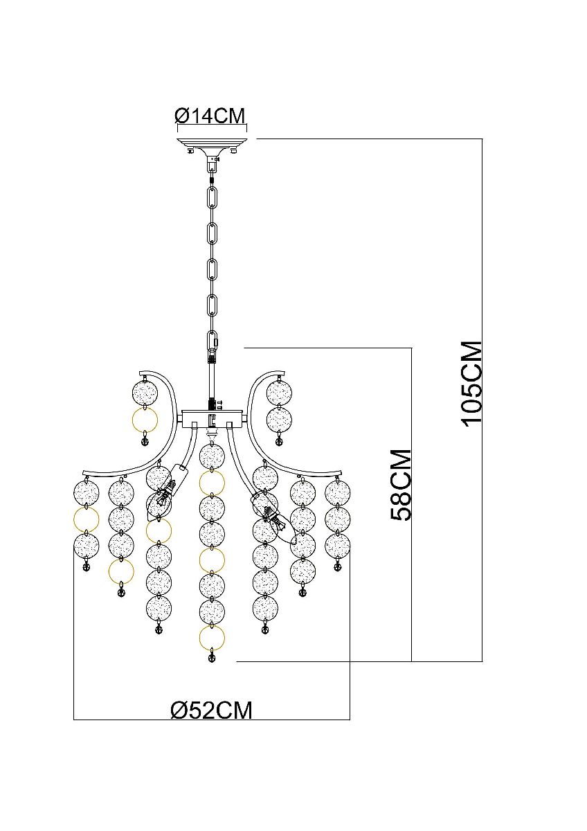 Подвесная люстра Arte Lamp Pipirima A4089LM-6AB в Санкт-Петербурге