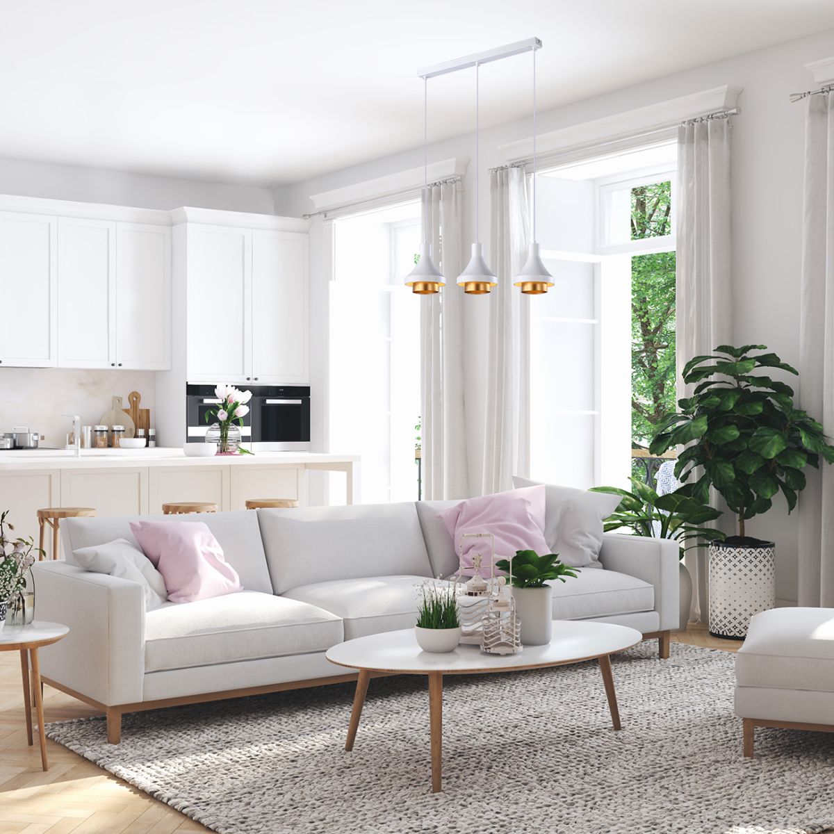 Подвесной светильник Escada Nora 1147/3S White в Санкт-Петербурге