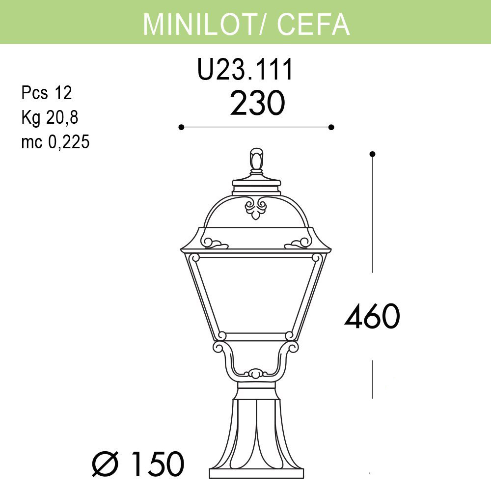 Уличный светильник Fumagalli Minilot/Cefa U23.111.000.WXF1R в Санкт-Петербурге