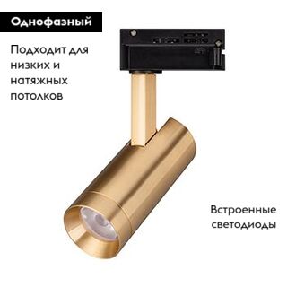 Трековый однофазный светильник Arlight LGD-SPOT-2TR-R45-7W Warm3000 (GD, 24 deg, 230V) 042541 в Санкт-Петербурге