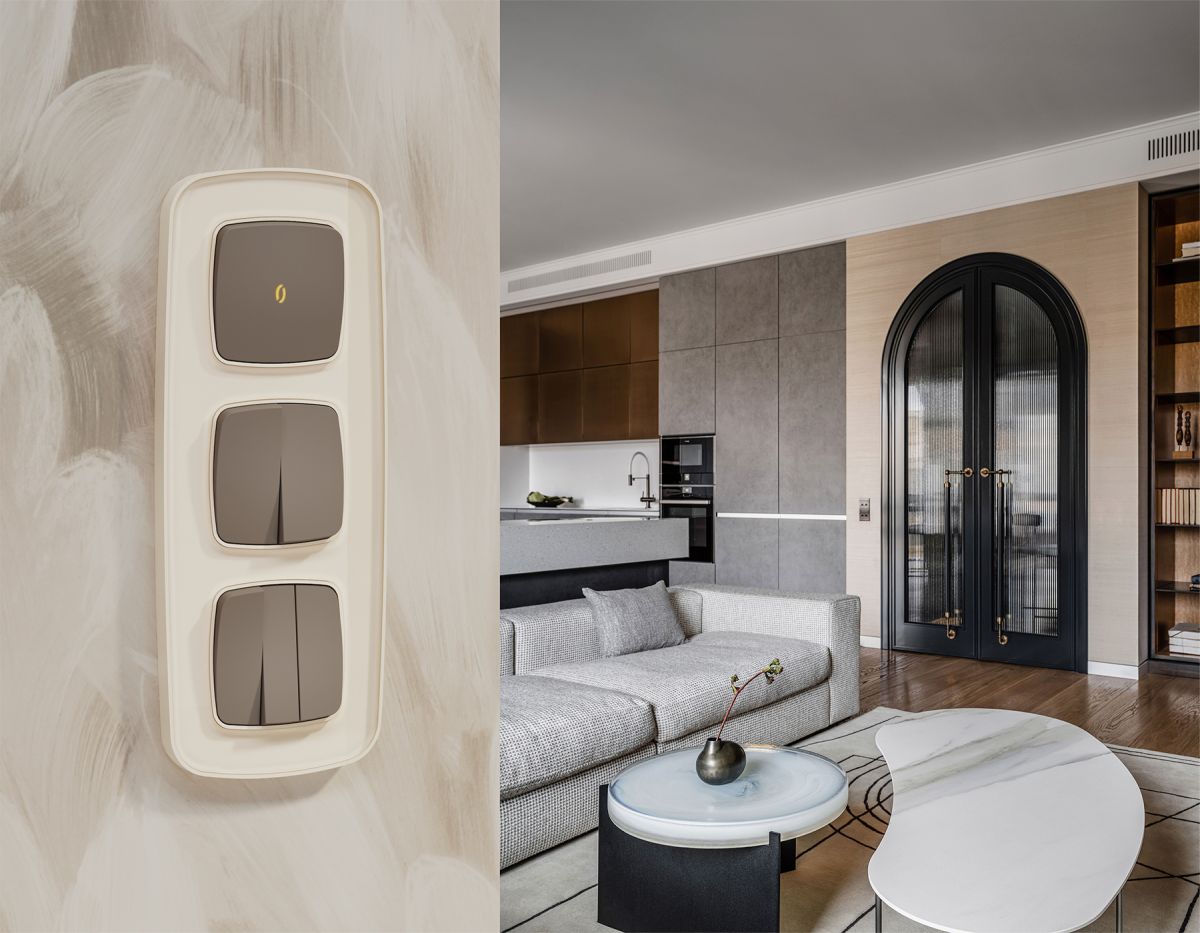 Комплект механизма 2-клавишного перекрестного выключателя Ambrella Volt 10A-250V OMEGA MO633030 Темная бронза матовый QUANT (OP6330, VM125) в Санкт-Петербурге